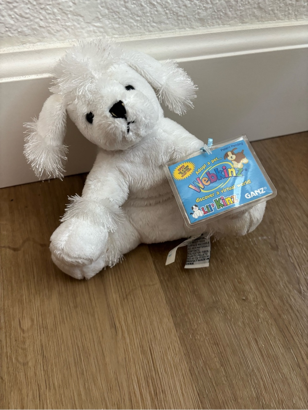Vtg Ganz Webkinz Lil' Kinz White Plush Puppy Poodle New